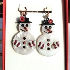 Betsey Johnson Brand New Adorable Snowmen Earrings in Box